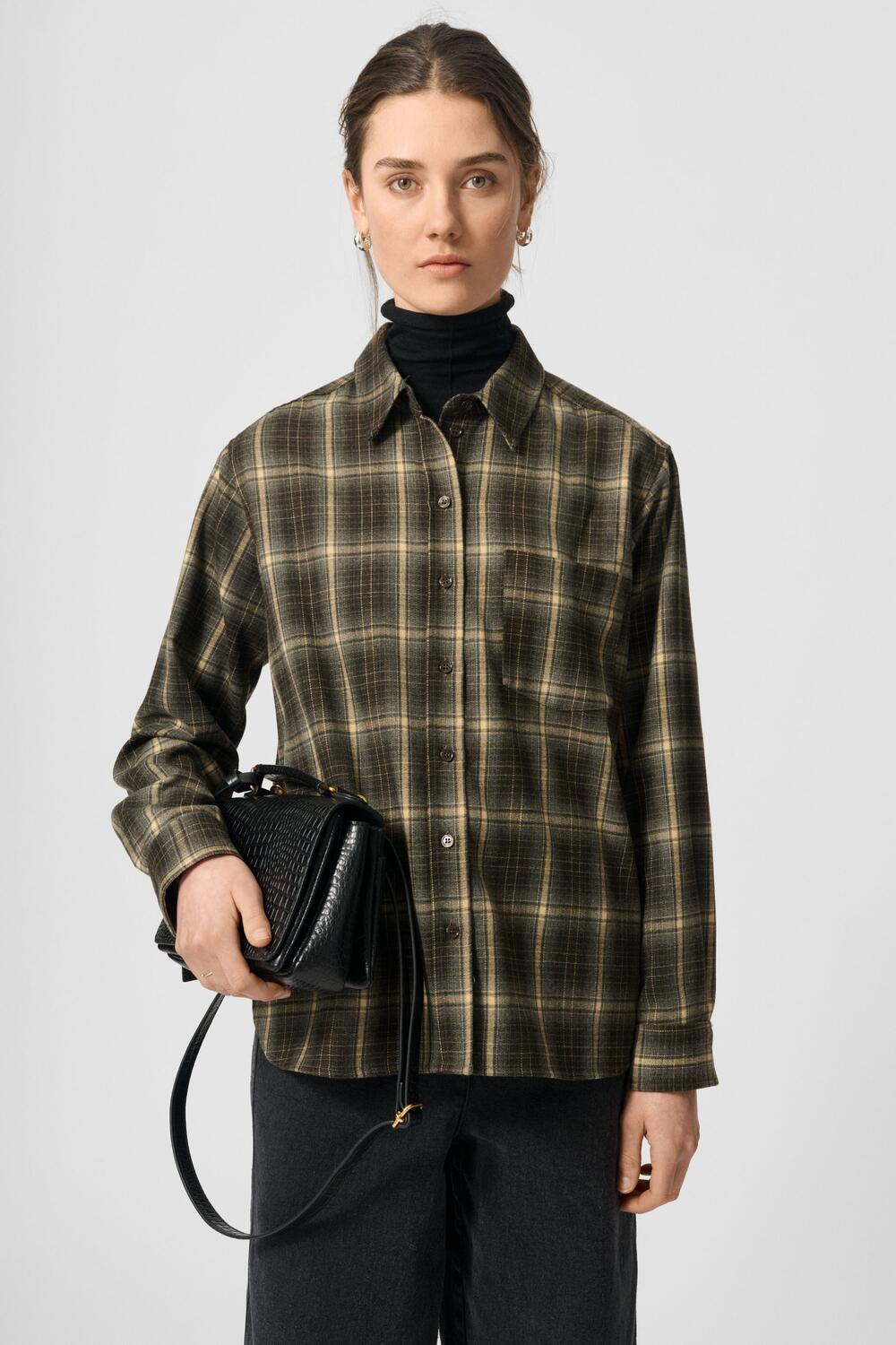 Elotta skjorte - 697 Green Multi Check